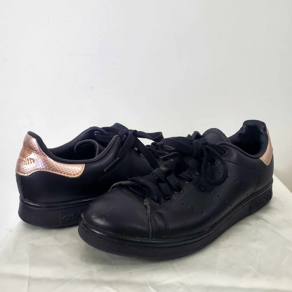 Adidas Stan Smith Black Rose Gold Shoes